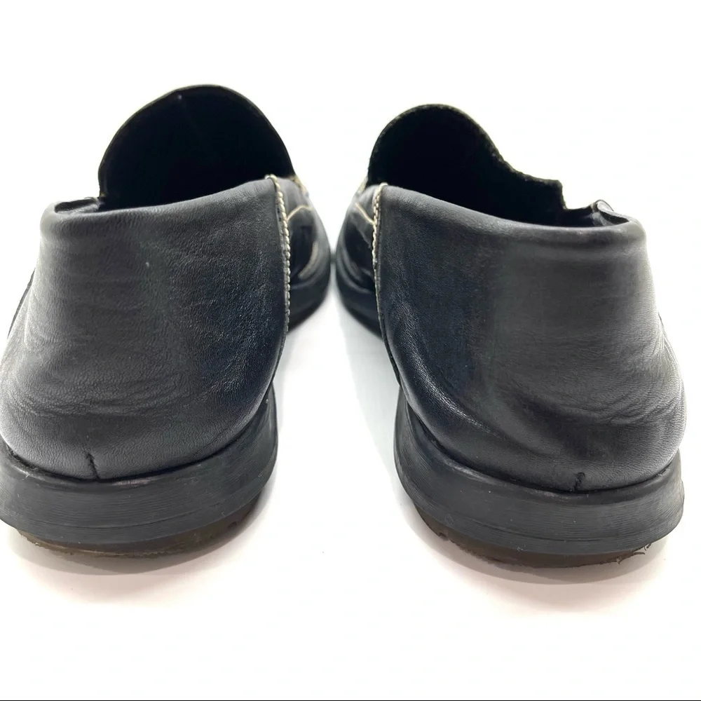 Bacco Bucci Black Leather Italian Loafers 9